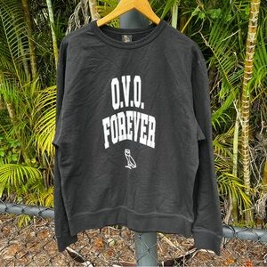 OVO Forever Black Crewneck Pullover Sweatshirt Men's Large